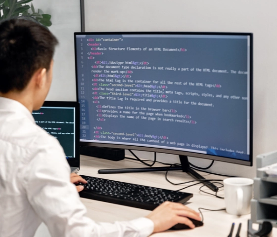 Freelance web developer in Kerala working on a responsive business website